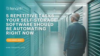 Self-Storage Operator Standing in hallway of automated self-storage facility