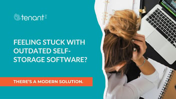 Woman frustrated with old facility management software