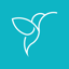 TI - Hummingbird Logo Blue Background v2