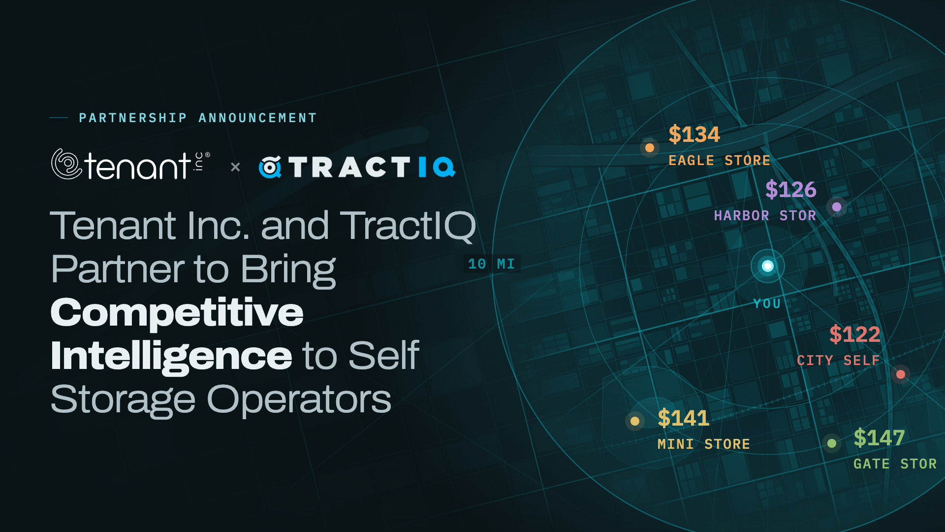 Tenant Inc. and TractIQ Partner to Bring Competitive Intelligence to Self Storage Operators