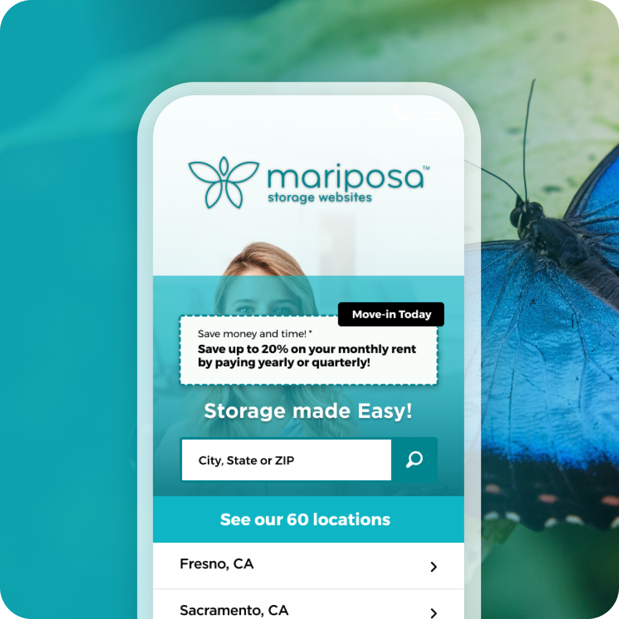Mariposa Storage Website