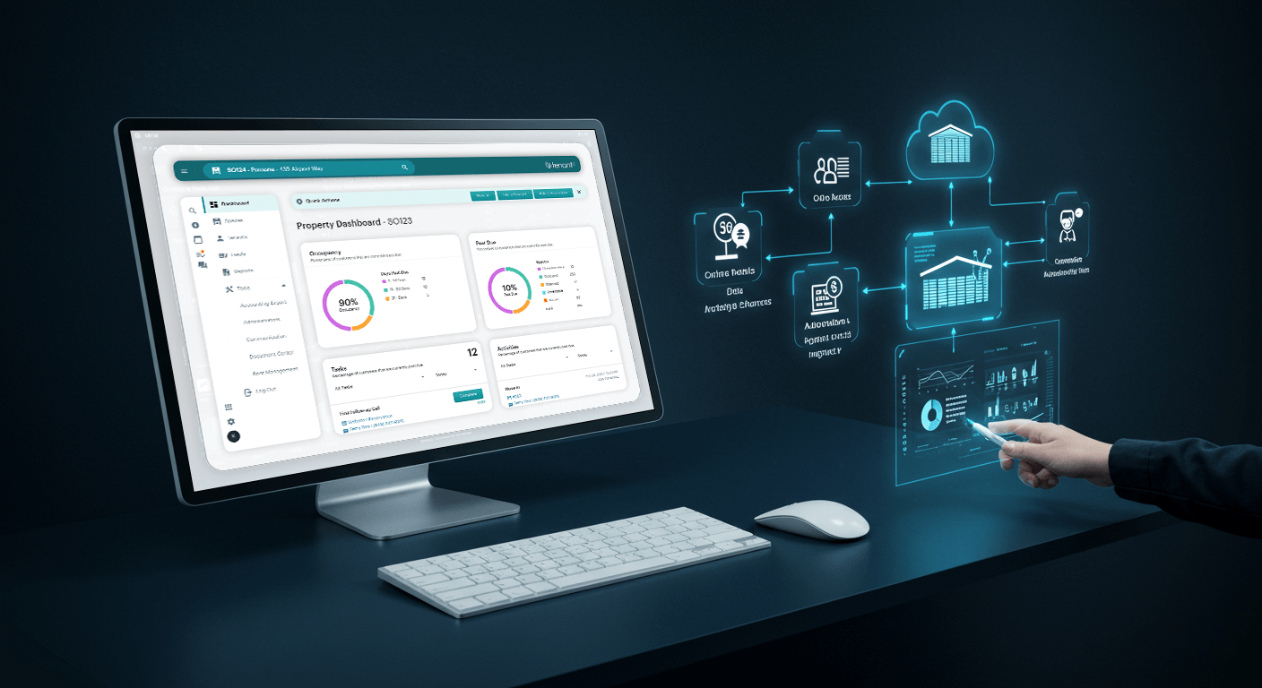 Self-Storage Software UI on desktop