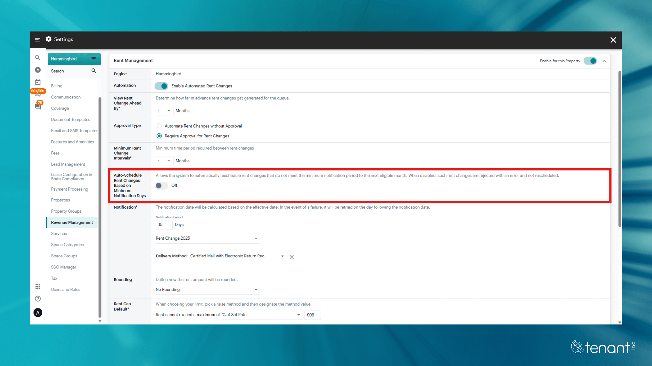 Rent Increase Improvements Screenshot