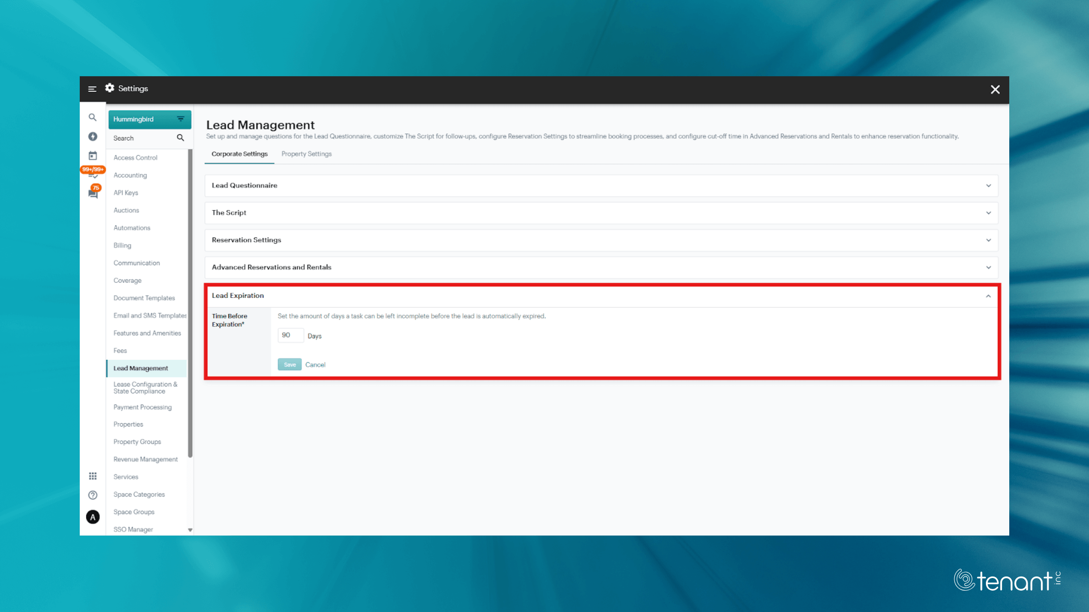 Retire Leads Settings