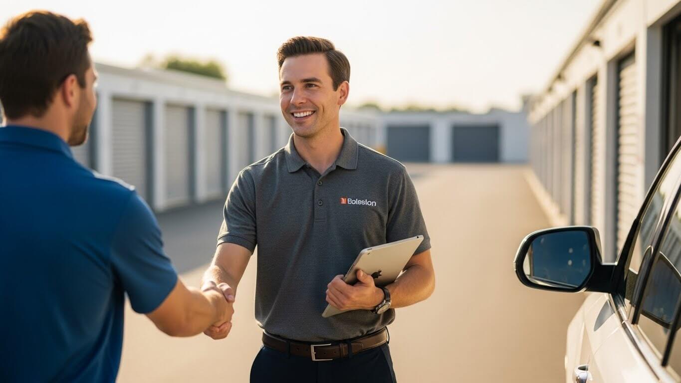 Self Storage Manager Greeting Tenant