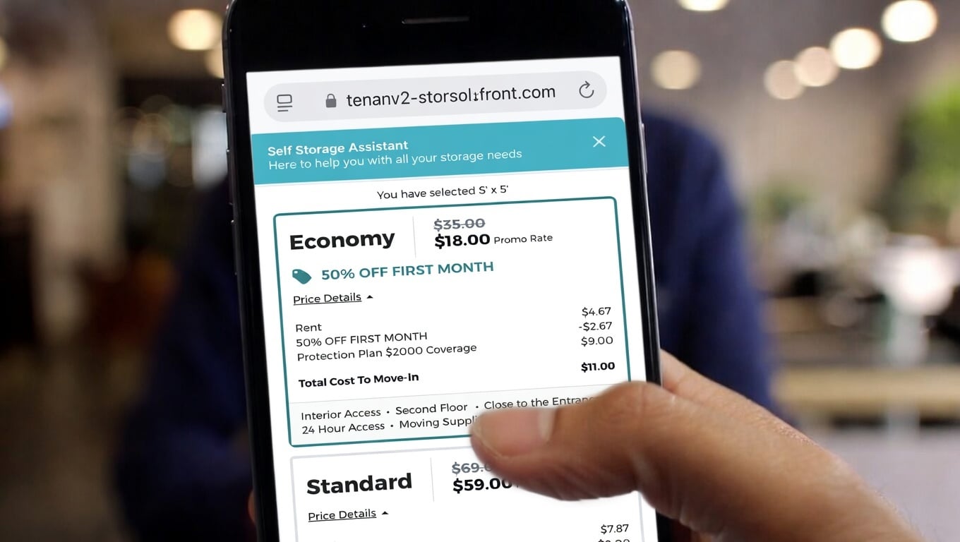 Self Storage Renter Seeing Value Pricing in Chatbot