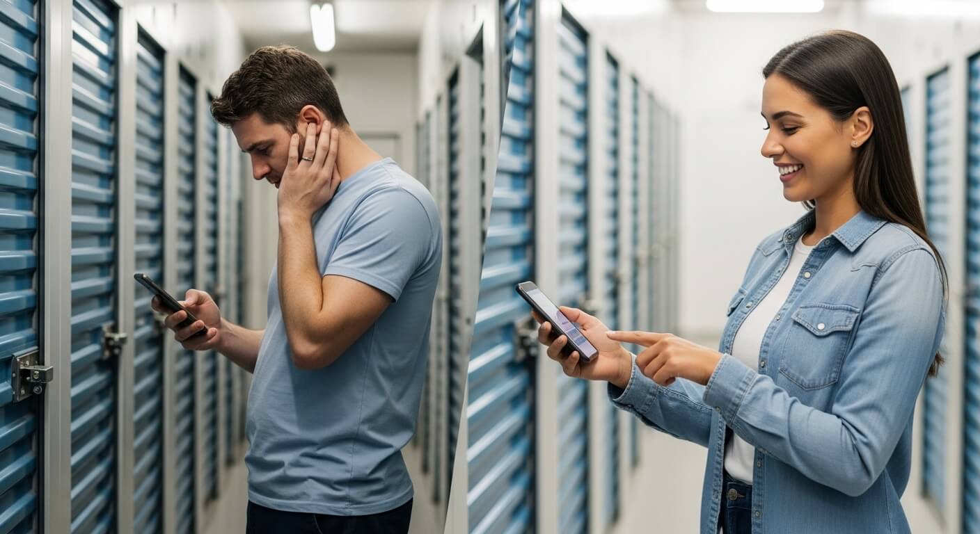 Self-storage tenant using integrated software